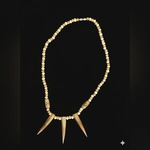 Vintage Tan Beaded Necklace